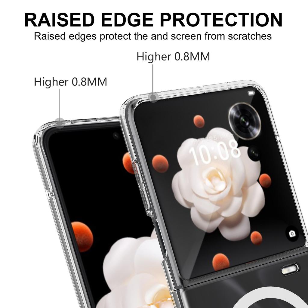 For Honor Magic V Flip 5G Case Compatible with MagSafe TPU+Acrylic Clear Phone Cover