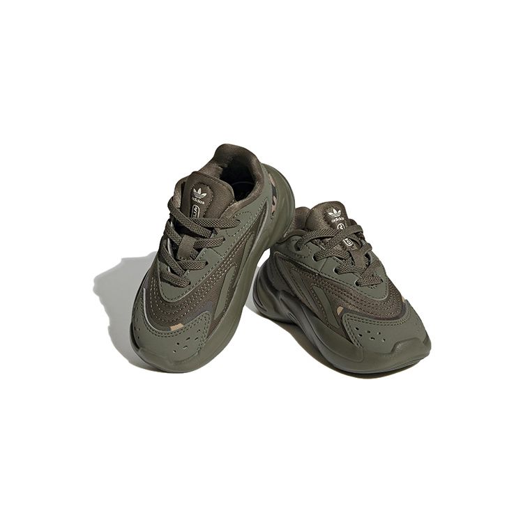 Adidas Originals Ozelia Fabric Low Top Casual Shoes Baby Sneakers Green HQ1606