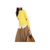 Polo Ralph Lauren SS23 Solid Color Embroidered Cable Knit Sweater Women sweater Yellow 211891640-007