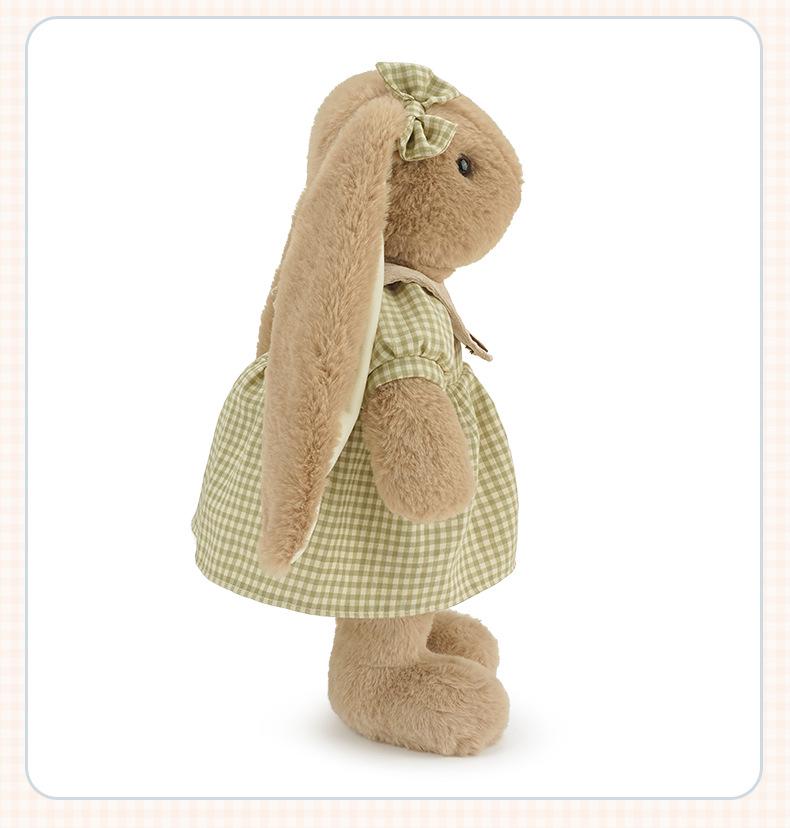 Hug Baby Lily Long-Eared Rabbit Plush Toy: Cute Pendant Doll In Baby Clothes for Children and Girls' Birthdays