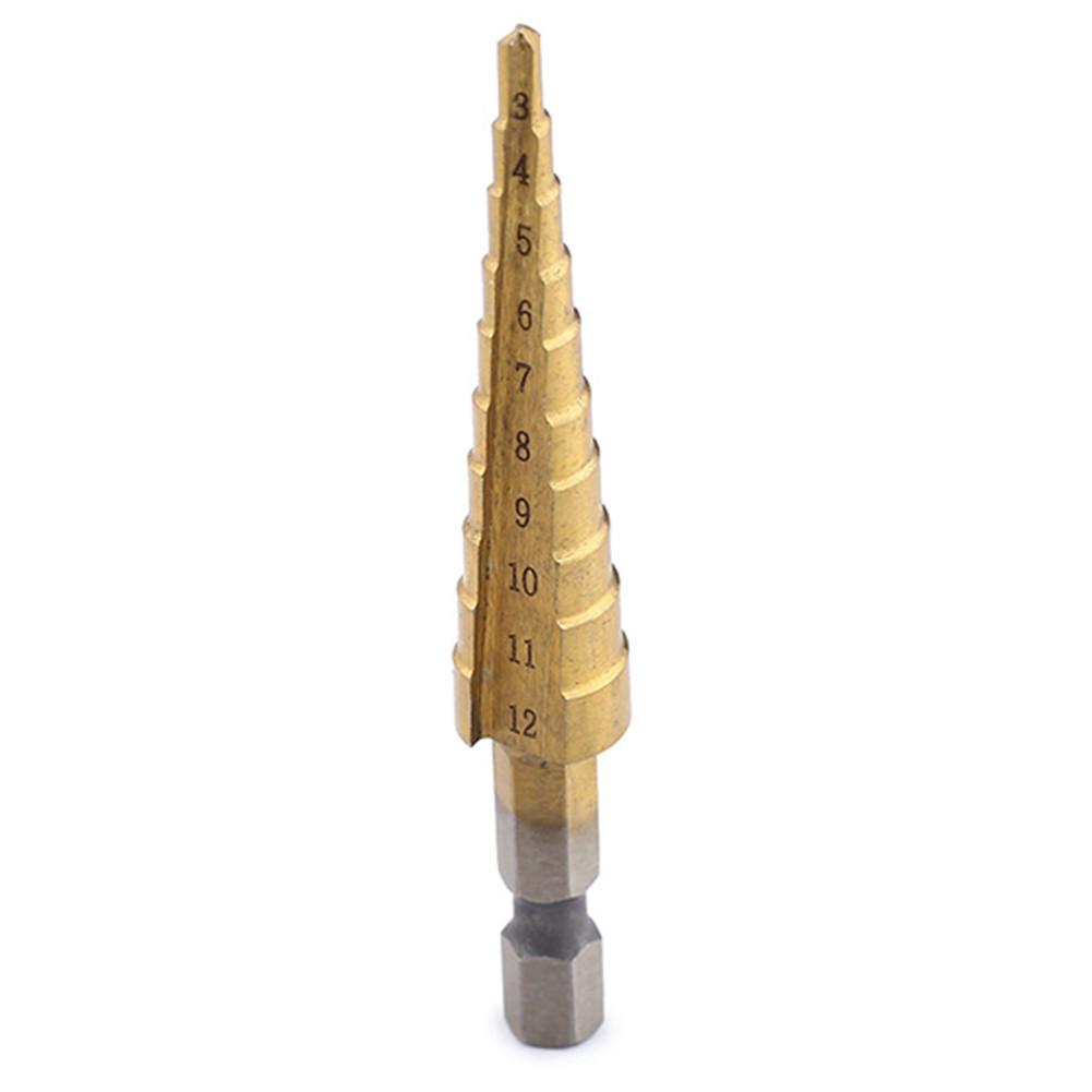 Power Tool Step Drill Bit 312mm HSS for Wood Metal Plastic Brass Drilling with Multi Step Smooth Design and Heat Treatment