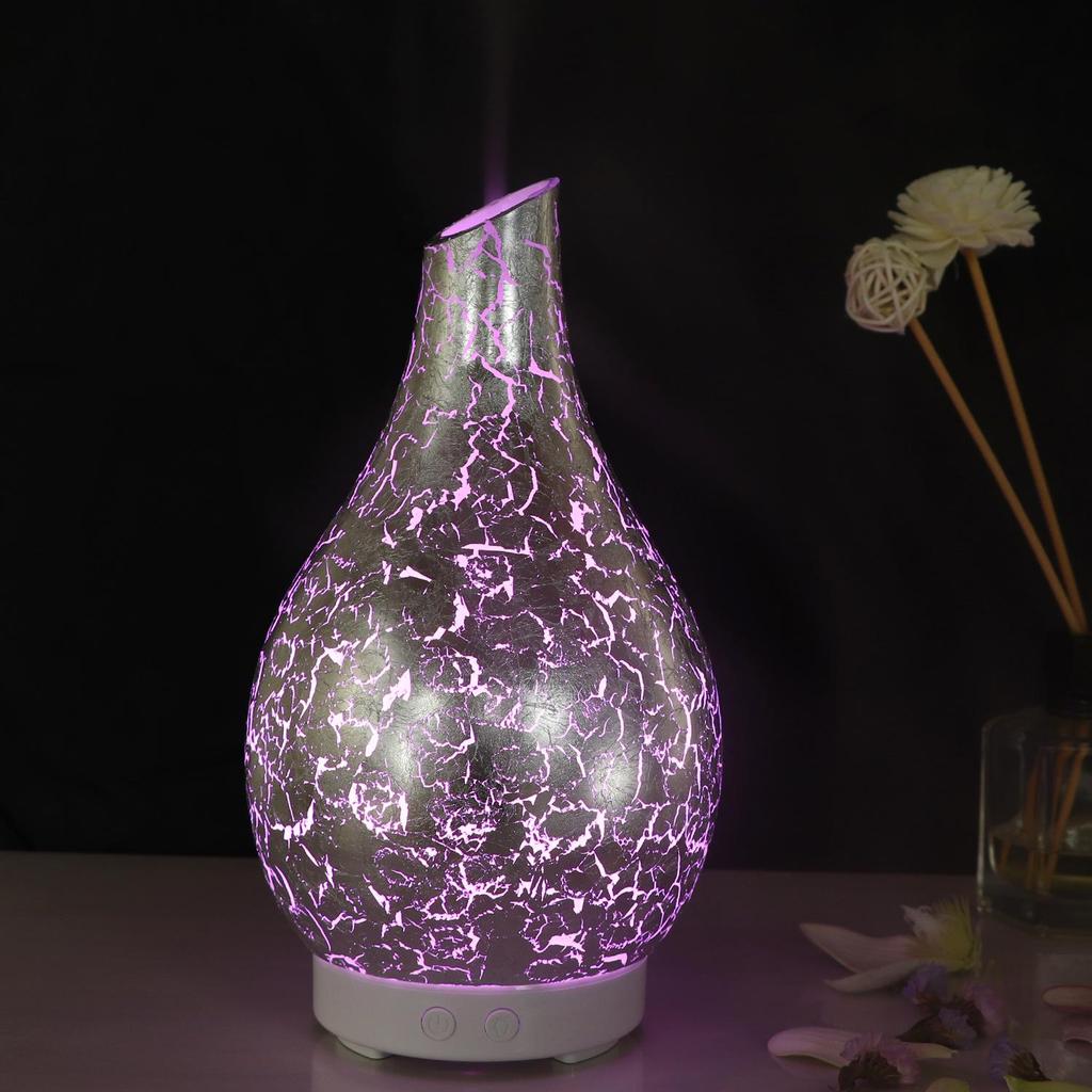 Creative Seven-Color Glass Aroma Lamp for Home and Office
