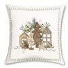 Christmas Themed Pillow Covers: MERRY CHRISTMAS, Festive Ornaments, Cozy Winter Greetings Sofa bed cushion cover,home decoration
