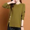 Spring New Sweater Women's Knitted Sweater Crew Neck Fashion Loose Bottoming Shirt Versatile Top Women