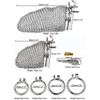 Stainless Steel Male Cock Cage Chastity Device Breathable Mesh Chain Locked Penis Cage Hidden Lock 2 Keys 100% Waterproof High