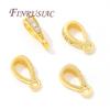 14K Gold Plated Bails For Pendant with Open Ring Findings Brass Bailes For Jewelry DIY Necklace Accessories Connectors
