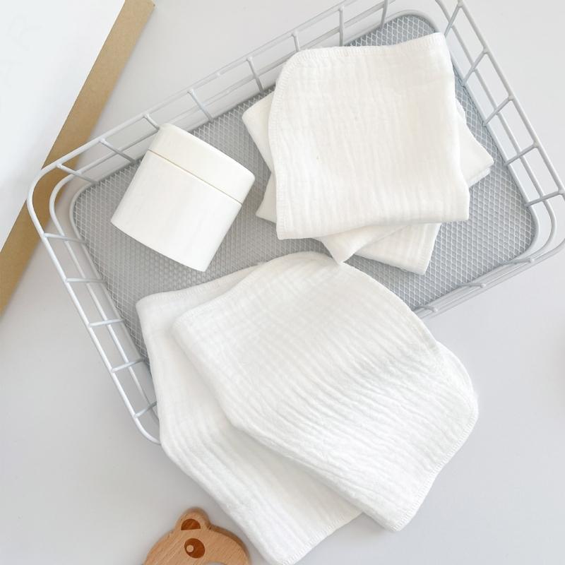 Nursing Towel for Newborn Toddler 4-Layers Cotton Wiping Towel Face Towel Muslin Washcloths Saliva Wipes Nursing Towel