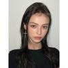 and American Style Rhinestone Cross Earrings for Women, Niche Exaggerated Temperament, High-End Feel Ear Clips, Sweet and Cool Spicy Girl Earrings