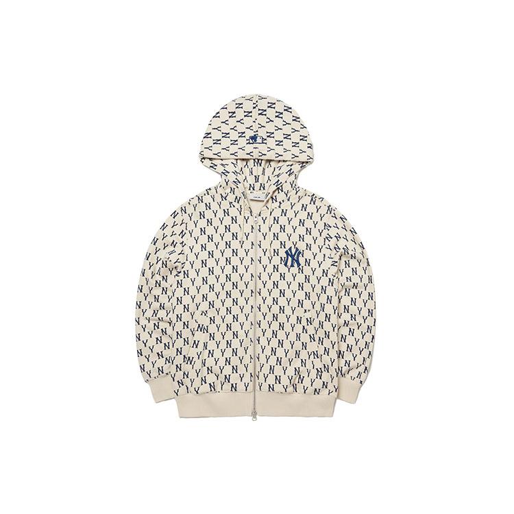 New MLB Old Flower Sweatshirts Unisex Cream 3ATRM0121-50CRS