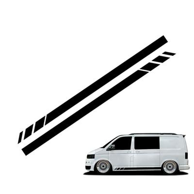230*12CM Adesivos Listras Laterais Acessórios Preto Autocaravana