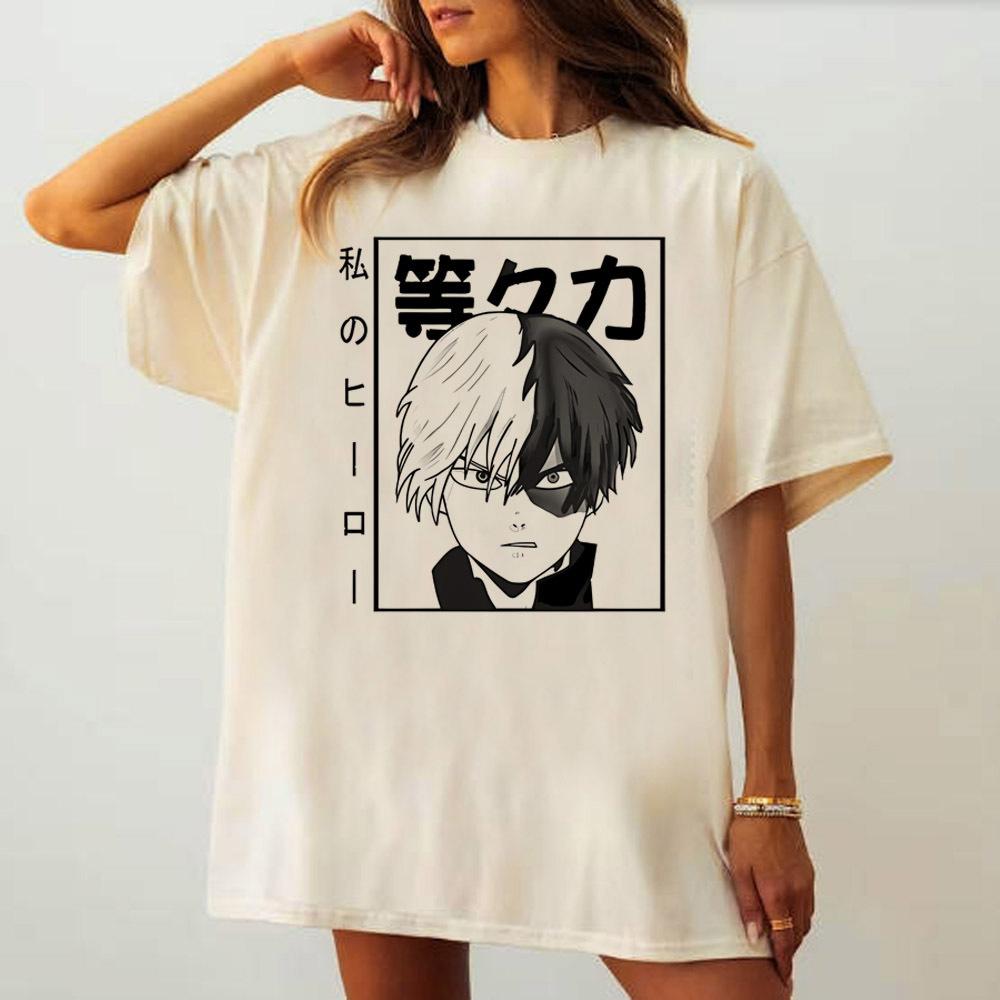 

Deku tshirt girl Pop Culture Comfortable Colorful Digital hip hop 80s tshirt Women Trendy Digital korean clothes 2000s S