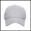Mesh Cap Checkered Pattern Hat Running Outdoor Women Men CA696 [White Fang] (White)