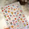 Plaid Star Vintage Academic Five-Pointed Star Small 5D Nail Art Stickers Embossed Nail Decals Manicure for Women