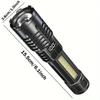 10000LM High Power LED Flashlight Powerful TYPE-C Rechargeable COB Flashlight With Side Light Torch For Outdoor Camping Hiking