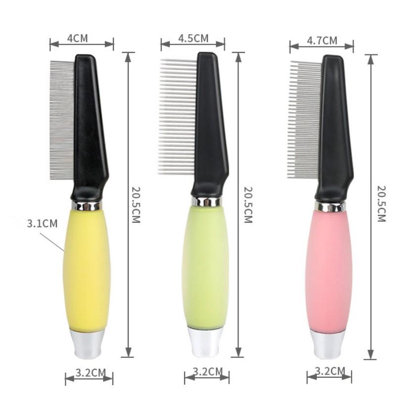 Dog Comb Pet Hair Remover Massage Cat Brush Silicone Handle Combs for Cats Hair Knot Opening Dog Grooming Brush Pets Acessorios