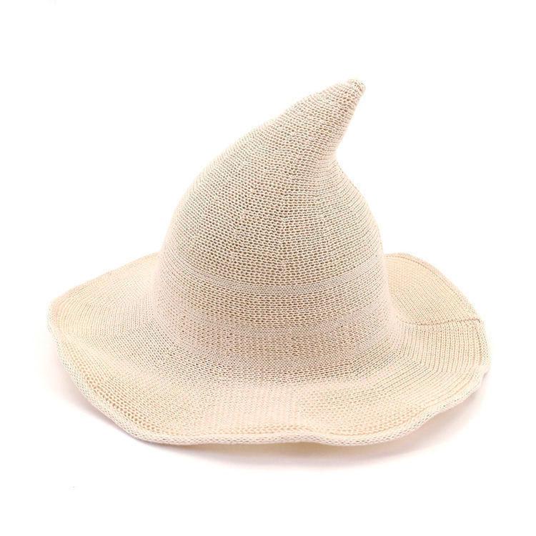 Temperamental Big Brim Witch Hat - Knitted Halloween & Christmas Style for Women