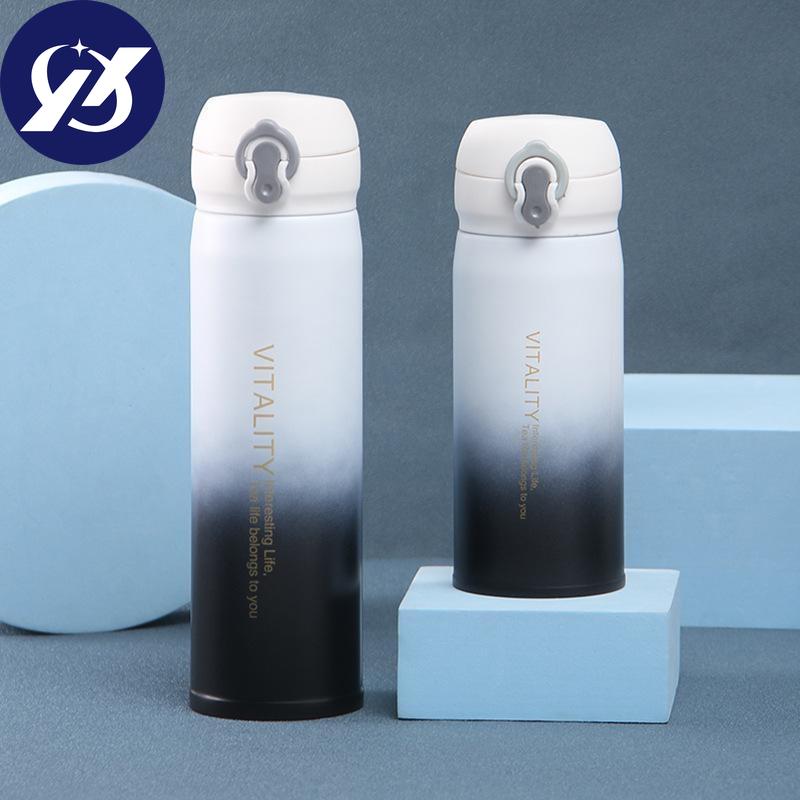Water Bottle Double Wall Vacuum Insulated Thermos Beverage Coffee Bottle Stainless Steel Travel Mug Thermos Flask BPA Free Keeps Cold 24H Hot 24H 16Oz