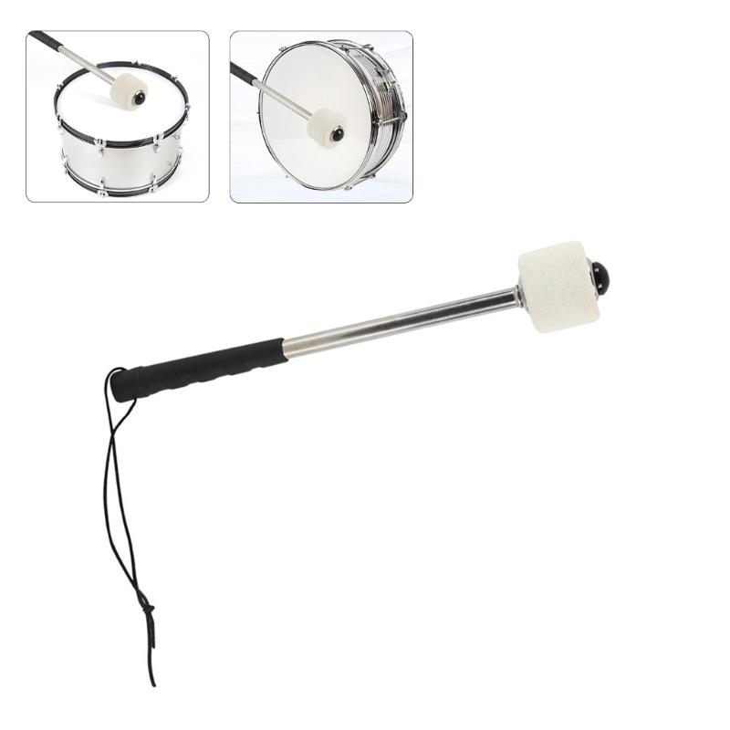Snares Durm Hammer Professional March Bass Felt Head Drumsticks with Hanging Rope Percussion Sticks Drumsticks