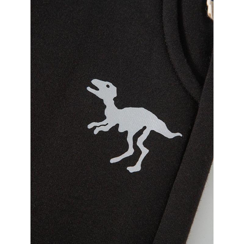 Children's Autumn and Winter Sports Pants for Boys, Fleece-Lined Dinosaur Sweatpants, Polar Fleece Long Pants, Boys' Jogger Pants