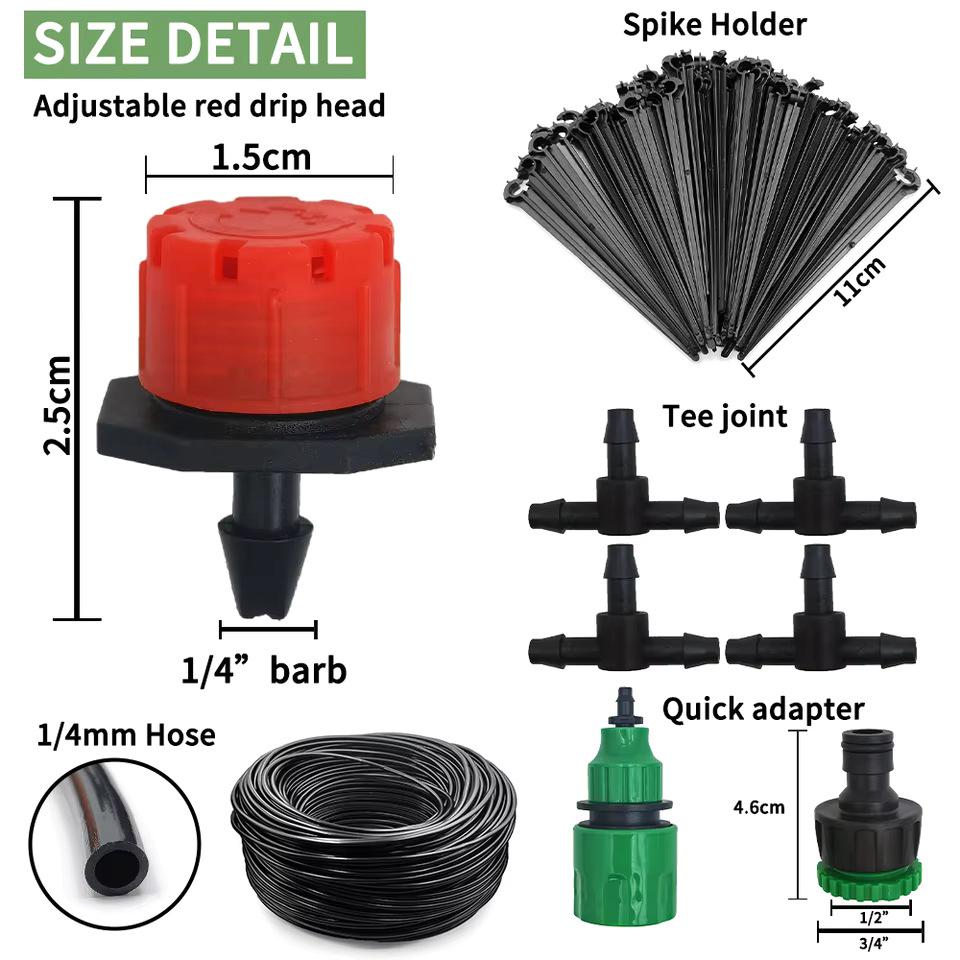 Adjustable 8-Hole DIY Drip Irrigation Kit for Gardens & Balconies