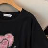 Plus Size Loose Mid-Length Short-Sleeve T-Shirt for Women (200-350 Jin)