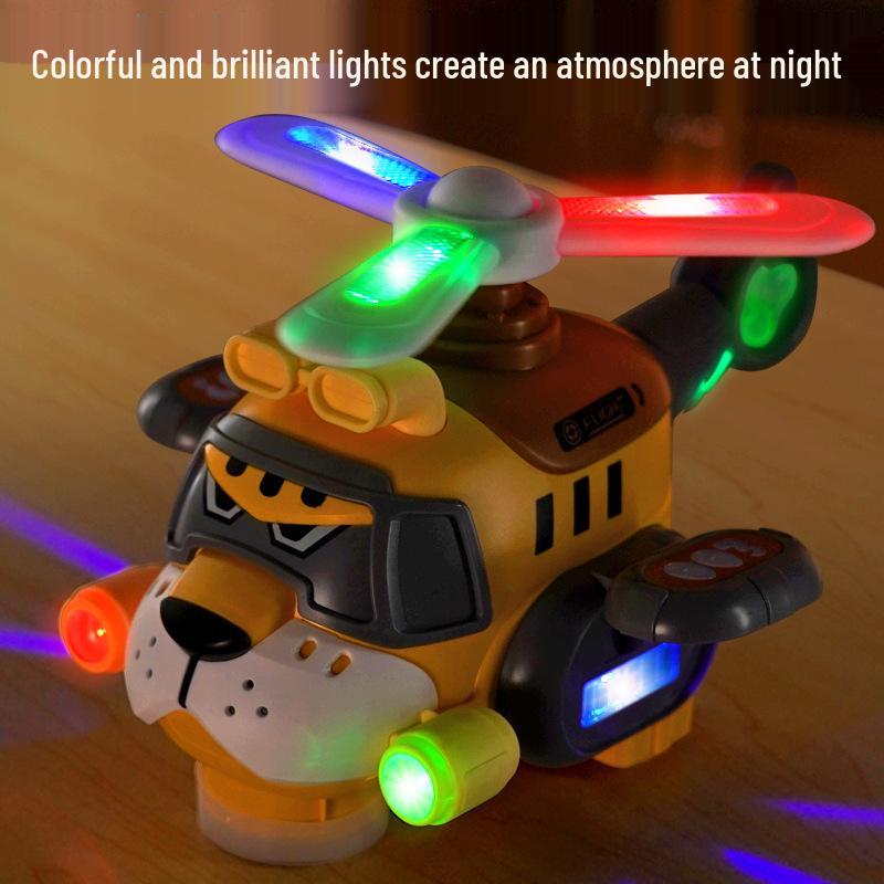 Electric Universal Helicopter Toy with Music, Lights, and Rotating Propeller for Kids
