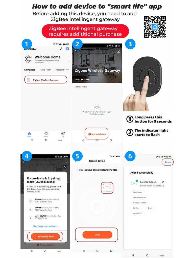Graffiti WiFi Zigbee Smart Hidden Switch with Alexa Voice Control, Single/Two-Way, Zero/Single-Wire Compatible