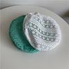 Retro Multi Colored Lace Beret Hat Slouchy Breathable Beanie Cap Summer Cutout Floral Painter Hat For Women