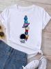 Kids Maycaur T Shirt Unisex Moon Planet Print Fashion Tee Shirts Casual Round Neck Short Sleeve