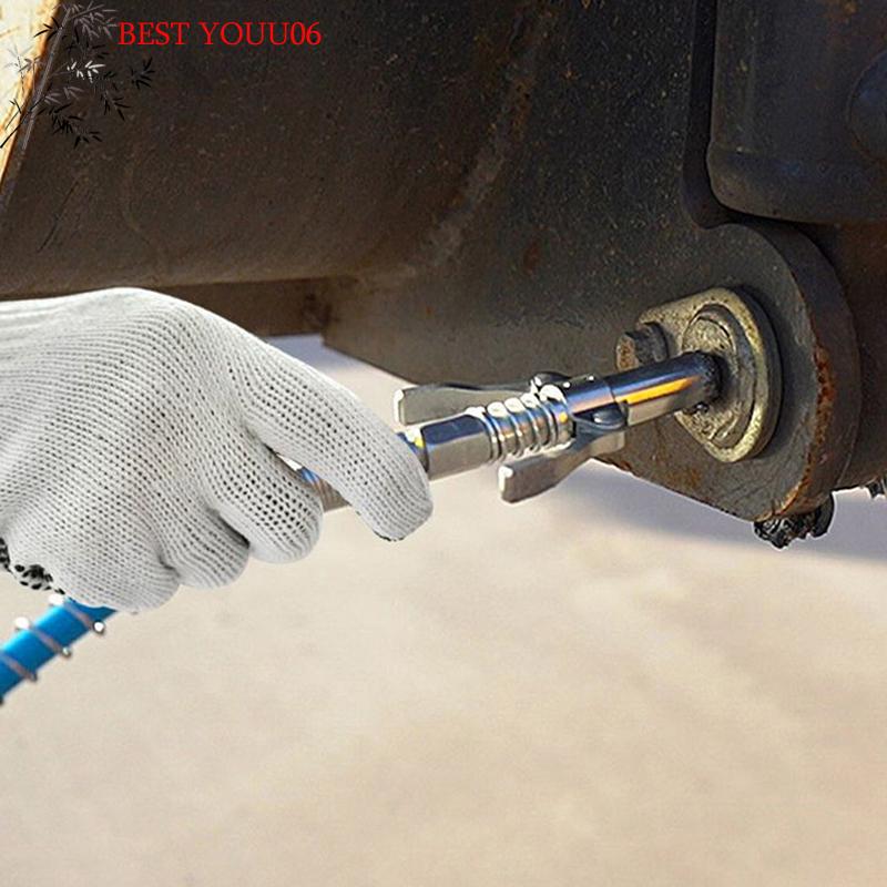 Hot Grease Gun Coupler 10000 PSI NPTI/8 High Pressure Nozzle Oil Pump Car Injector Lube Head Service Parts Lube Tool