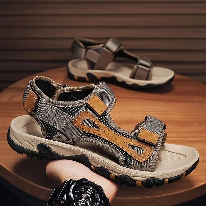 Fashion Outdoor Shoes for Men Velcro Driving Breathable Comfortable Luxury H Cheap Liquidation Summer Sale Designer Non-slip Man Sandals