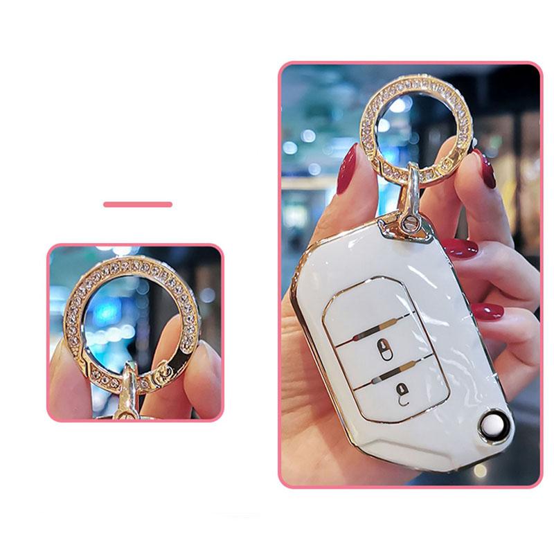 Fashion TPU Remote Car Key Case Cover Shell Fob Protector For Jeep Wrangler JL JK JLU XD 2018-2022 Holder Keychain Accessories