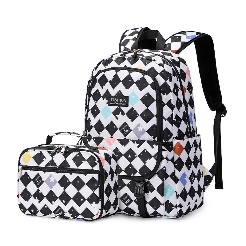 Plaid Two-Piece Backpack Set One Size