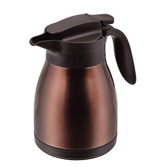 Perlmutt Metallkanne Tischplatte 1,0L Edelstahl Isoliert Braun Neo-Easis HB-1565