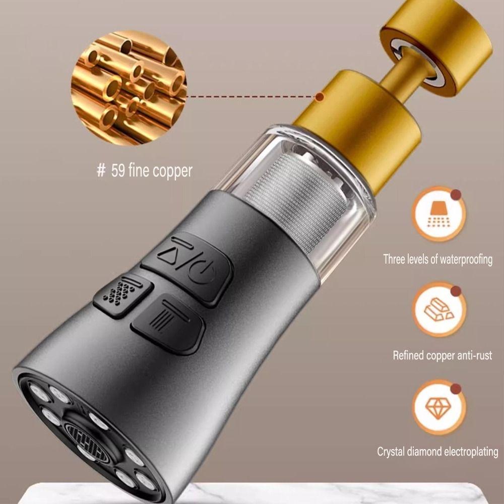 360° Rotate Kitchen Faucet Extender Splash Proof Washbasin Faucet Extender  Universal
