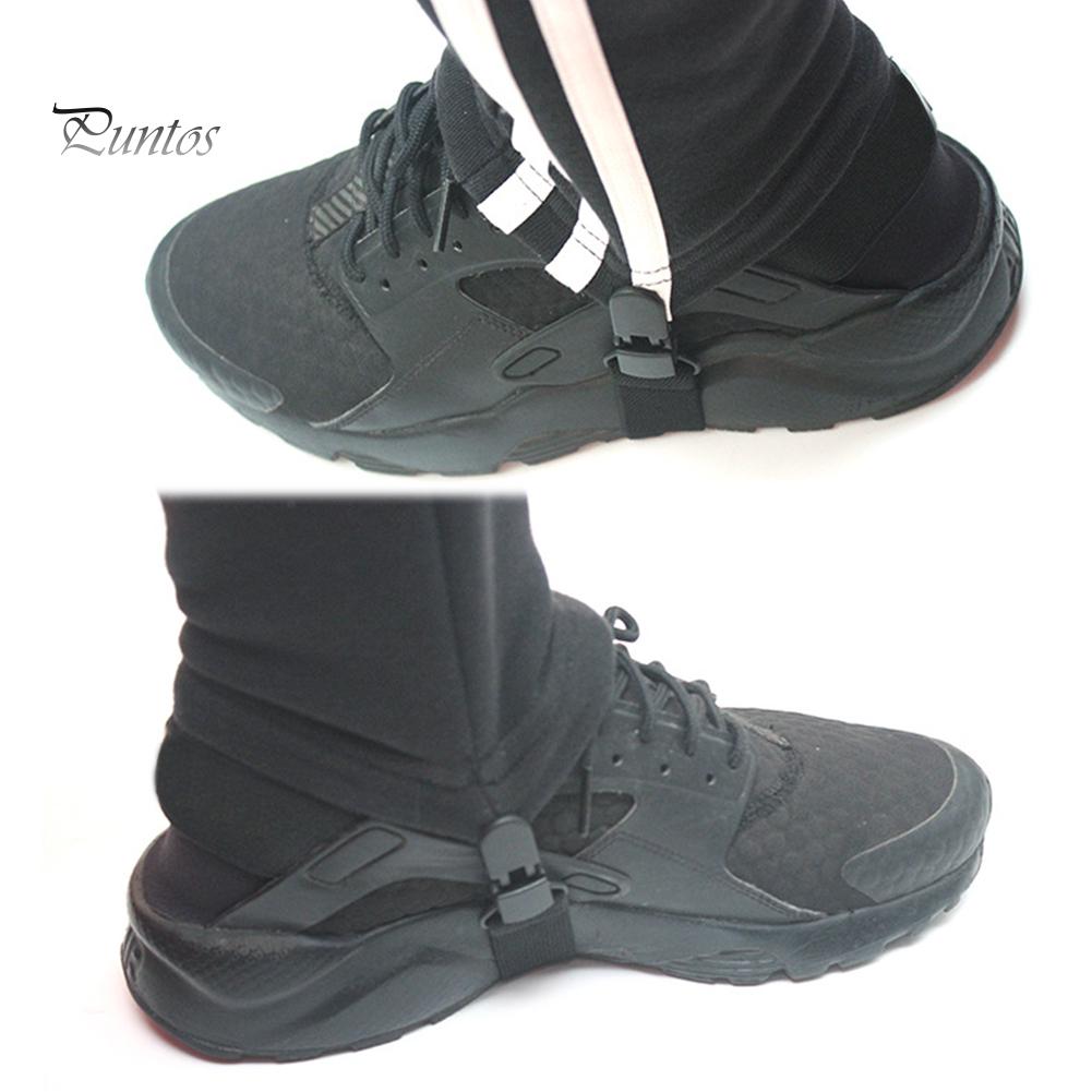 Puntos Car 2Pcs Motorcycle Bike Stirrup Pants Clips Leg Boot Elastic Adjustable Straps