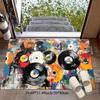 Vinyl Record Graffiti Rug: Ultra Soft Non-Slip Cool Carpet for Living Room, Bedroom, Dorm, Outdoor Home Decor