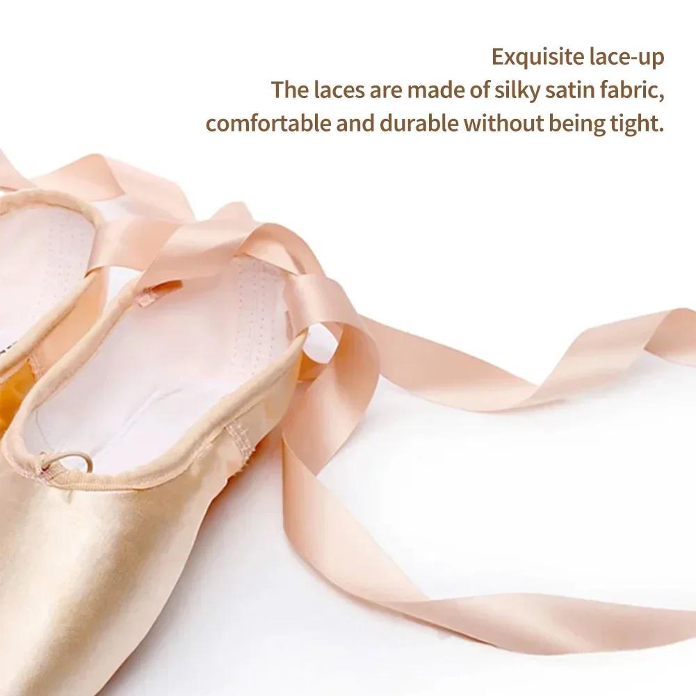 Child And Adult Ballet Dance Shoes Girls Ballet Pointe Shoes Professional With Ribbons Shoes Series Classic Woman Ballet Shoes