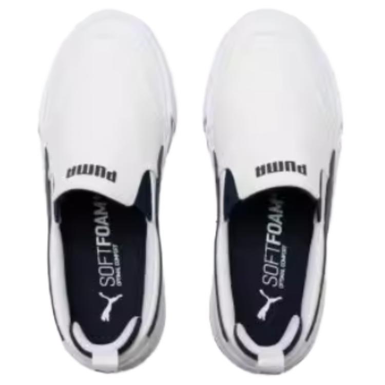 PUMA Court Classic Vulcanized Slip-On Sneakers White New Navy Unisex 400216-01