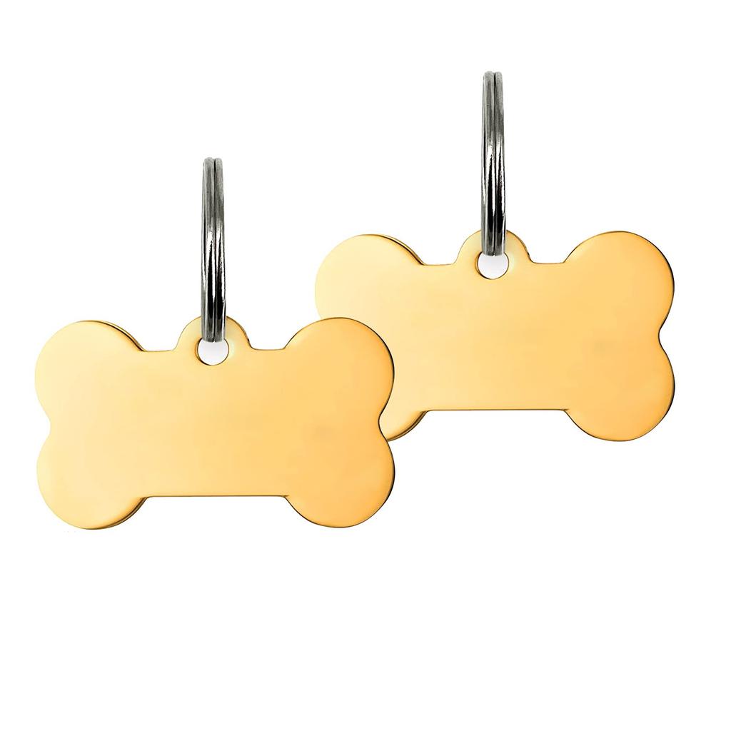 Haustierhalsband-Anhänger Schlüsselanhänger Anhänger Edelstahl Urlaubsgeschenk kleines Geschenk gravierter Metallanhänger