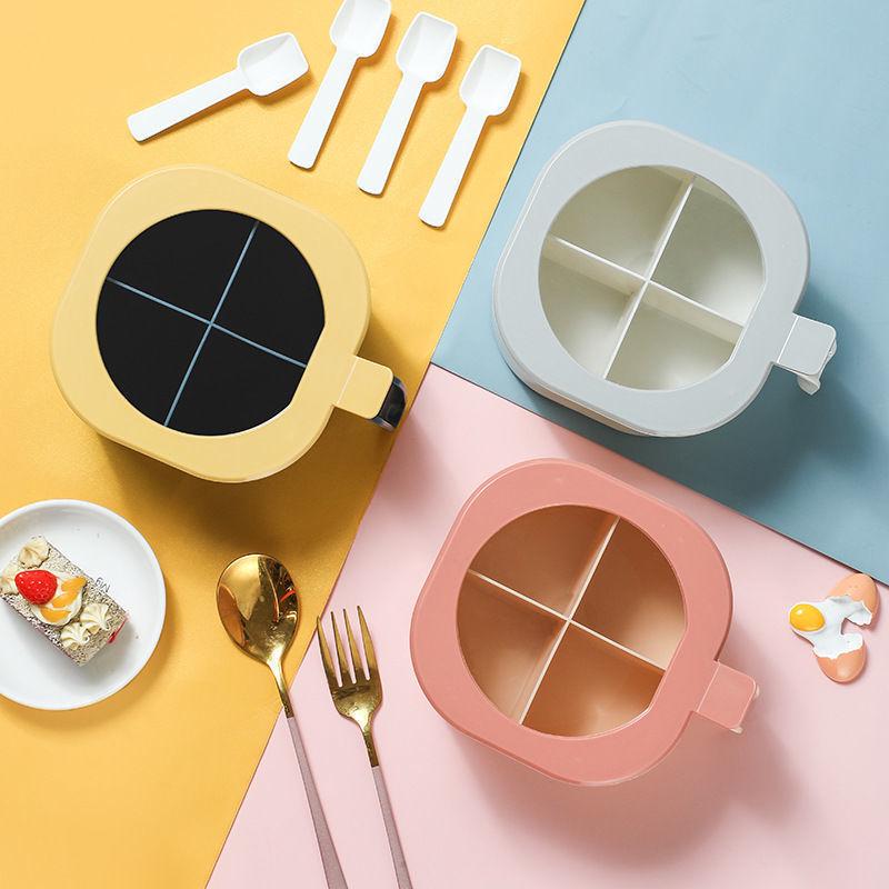 4-Compartment Seasoning Jar Set with Lid and Spoon