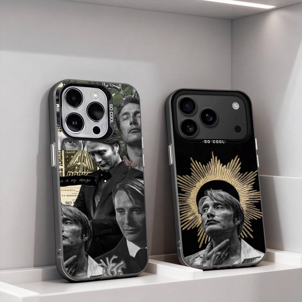 Mikkelsen H-Hannibal Cool Phone Case For iPhone 11,12,13,14,15,16,17,Pro,Max,Plus,E,Air,Mini IMD Matte Black