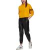 Adidas Solid Color Logo Print Hoodie Long Sleeve Sweatshirt Women Tops Yellow HT8846