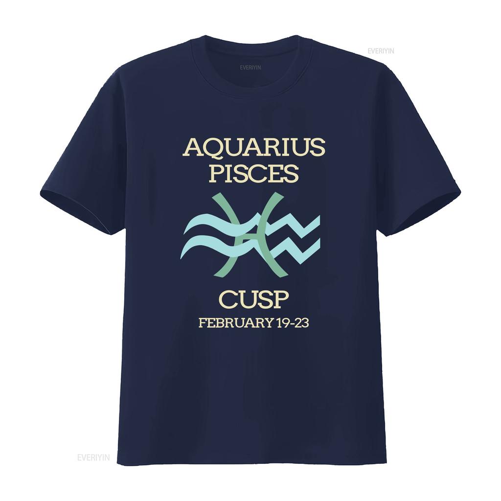 Aquarius Pisces Cusp Zodiac Horoscope T Shirt Vintage Soft Homme Unisex Stylish Fashion Streetwear Versatile Breathable