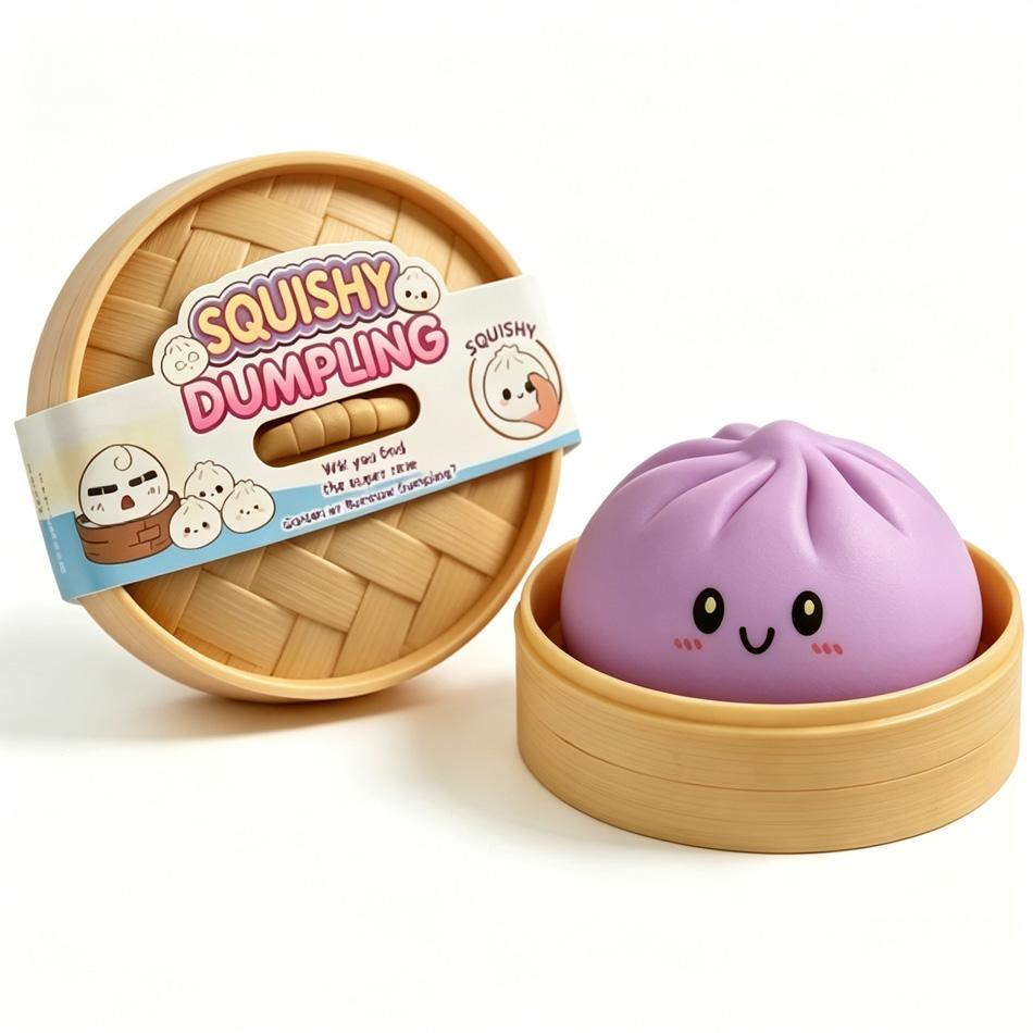 Dumpling Squishy Simulated Steamed Bun Squishy Stress Ball Colorful Food Squishy Sensory Fidget Toy Anti Stress Squeeze Balls