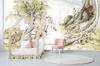 Children's photo wallpaper of little bunnies playing in the forest M067 300x200