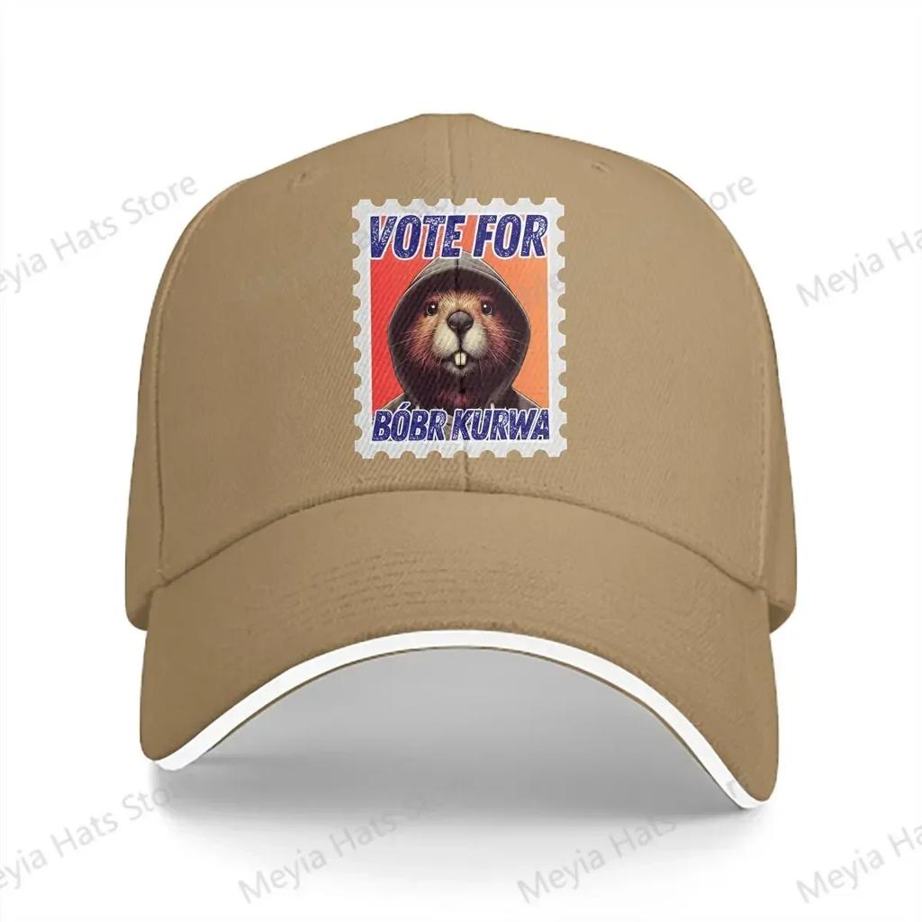 Vote Bobr Kurwa Game Windproof Cap Sun Visor Hip Hop Caps Cowboy Hat Peaked Hats