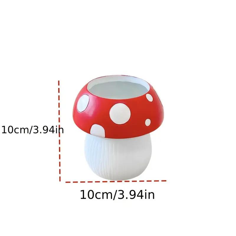 Cute Mushroom Ceramic Pen Container Series Suitable Makeup Brushes Container Office Supplies Desktop Creative Decoration]