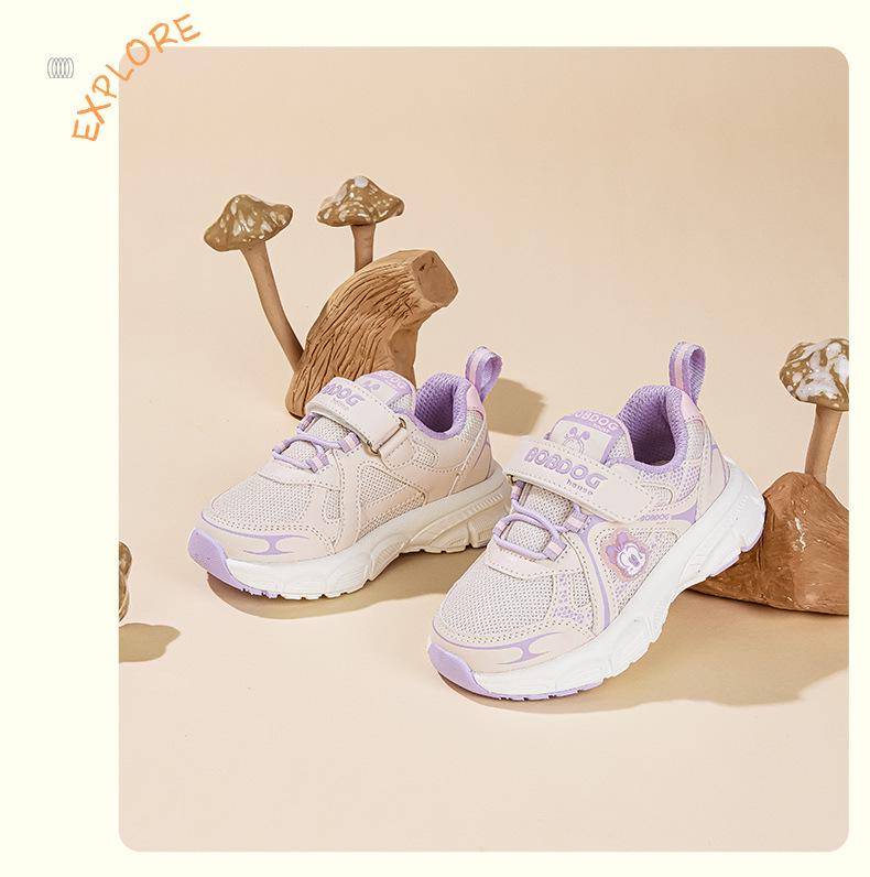 Babudou Kids' 2023 Autumn Mesh Breathable Velcro Toddler Sports Shoes