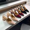 Pointed-toe Shoes, High Heels, Women's Thick-soled Sandals, Wrap-around Sandals